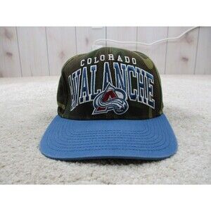 Colorado Avalanche Hat Strap Back Green Camo Camouflage NHL Hockey Reebok Mens